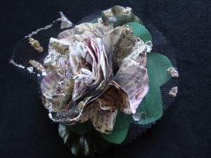 Embellished Book Flower A little of this and a little of that, and pretty soon you've got Bling!
